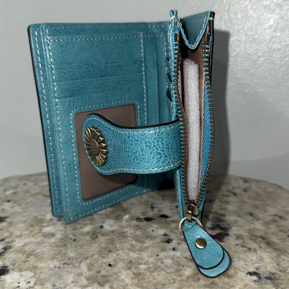Sendefn Small Wallet Genuine Leather Bifold Purse RFID Blocking Card Holder - Picture 11 of 16